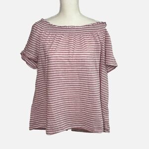 Pink Striped Women's Top